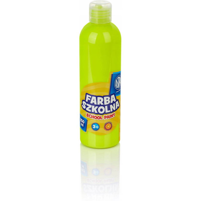 Farba plakatowa szkolna 250ml fluorescencyjna cytrynowa żółta 301217029 ASTRA