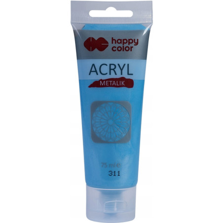 Farba akrylowa 75ml niebieski tiffany metalik HA 7370 0075-311 Happy Col