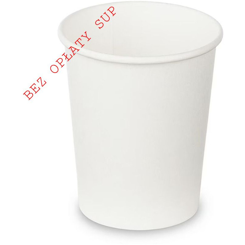 Kubek papierowy biały 300ml/12oz (max350ml) (45 sztuk ) Plastic FREE GM12OZCARBPFF śr.90mm bez opłaty SUP