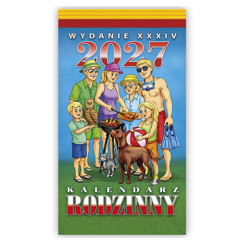 Kalendarz RODZINNY Z1 zdzierak 76x135mm 2027 TELEGRAPH