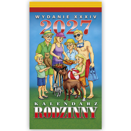 Kalendarz RODZINNY Z1 zdzierak 76x135mm 2027 TELEGRAPH