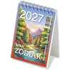 Kalendarz biurowy MINI ZODIAK H7 stojący pionowy 85x120mm 2026 TELEGRAPH