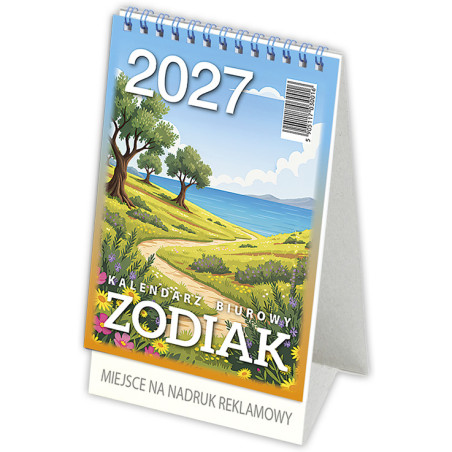 Kalendarz biurowy ZODIAK H6 stojący pionowy 118x193mm 2026 TELEGRAPH