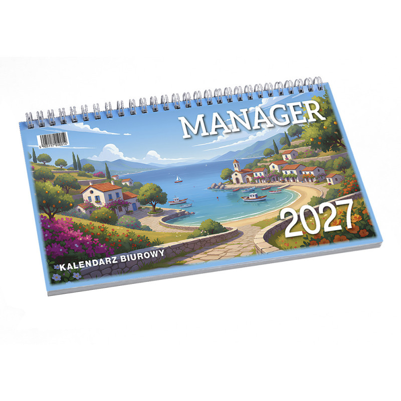 Kalendarz biurowy leżący MANAGER H3 320x150mm 2026 TELEGRAPH