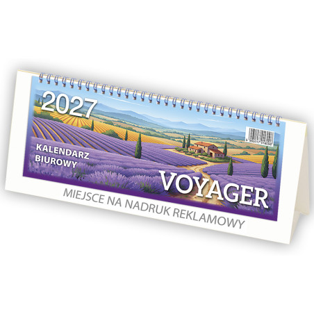 Kalendarz biurowy VOYAGER (H4b) - biały 268x97mm 2027 TELEGRAPH