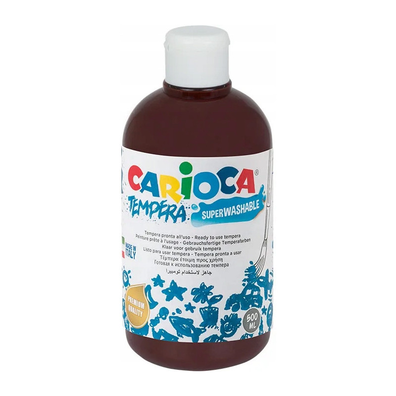 Farba TEMPERA brązowa CARIOCA 500ml 40427/06
