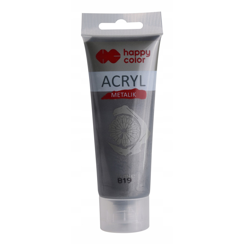 Farba akrylowa 75ml czarne srebro HA 7370 0075-819 Happy Color