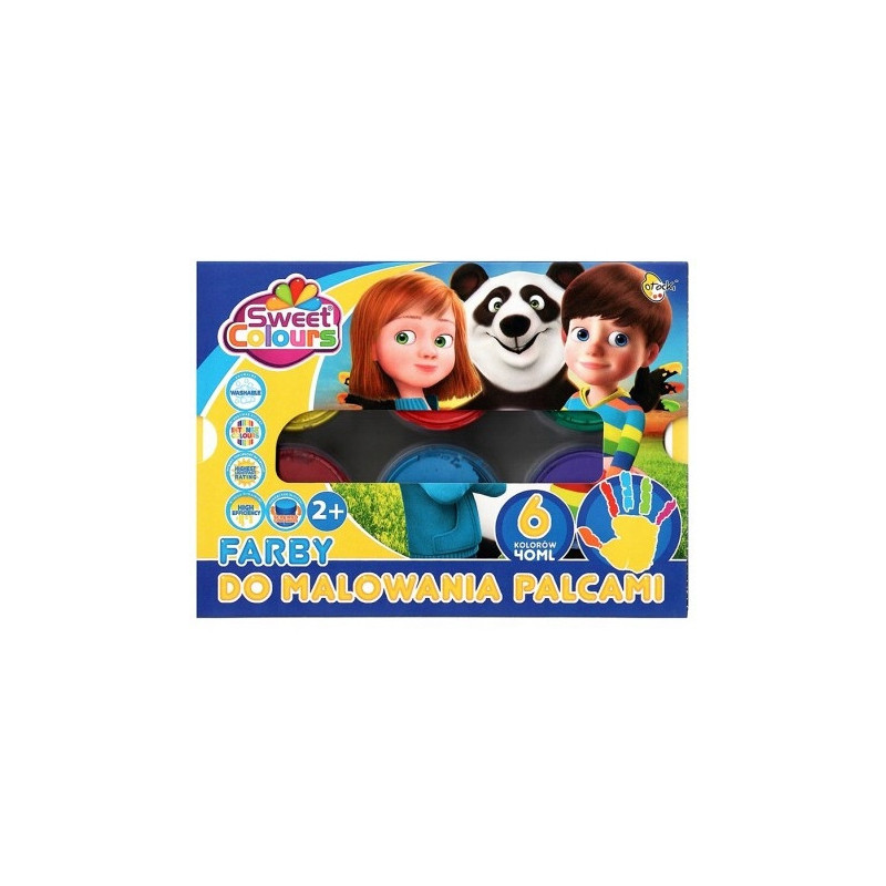 Farby do malowania palcami 6 kol.Sweet Colours OTOCKI