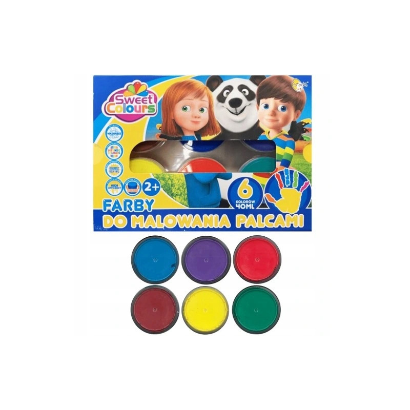 Farby do malowania palcami 6 kol.Sweet Colours OTOCKI