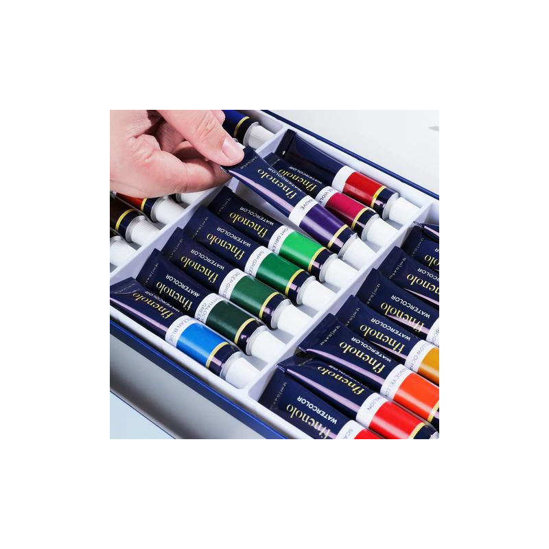 Farby akwarelowe FINENOLO 24 kolory 12ml tuba EC19-24 DELI