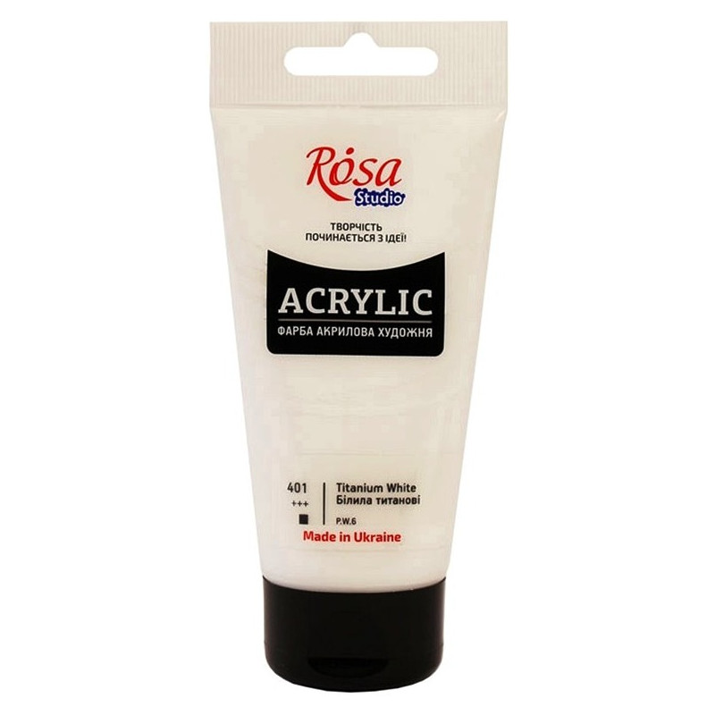 Farba akrylowa Rosa Studio 75ml TITANIUM WHITE 401