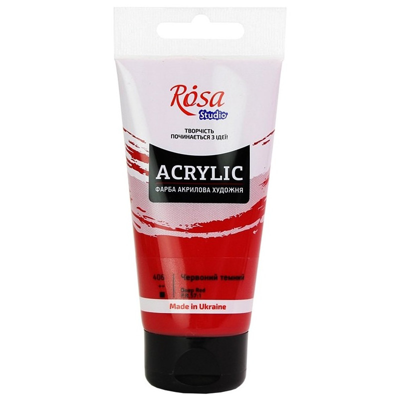 Farba akrylowa Rosa Studio 75ml DARK RED 406