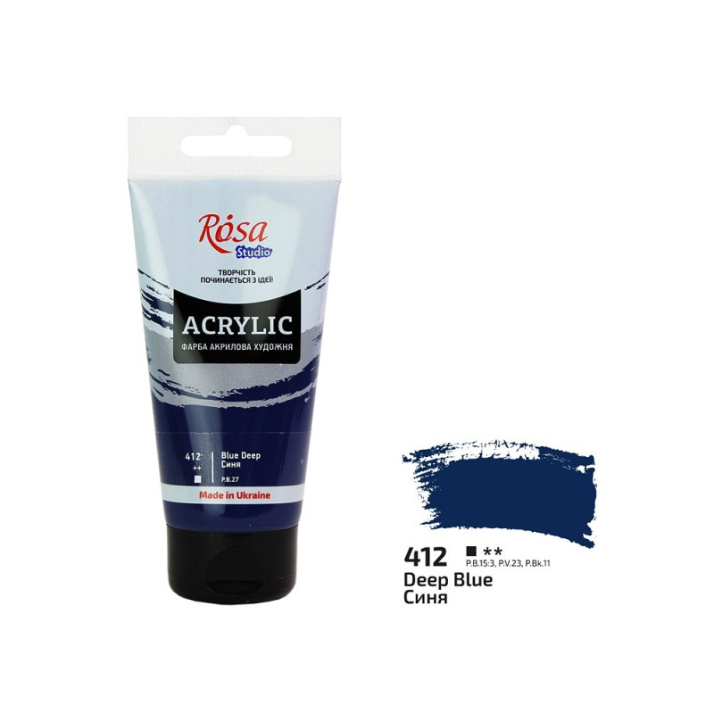 Farba akrylowa Rosa Studio 75ml BLUE 412