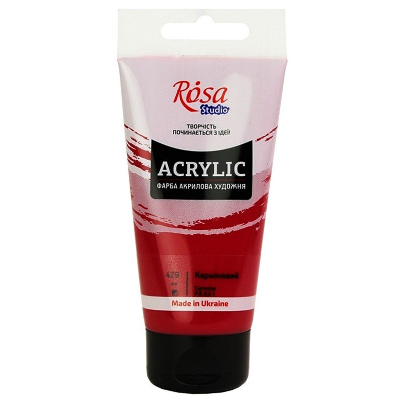 Farba akrylowa Rosa Studio 75ml CARMINE 429