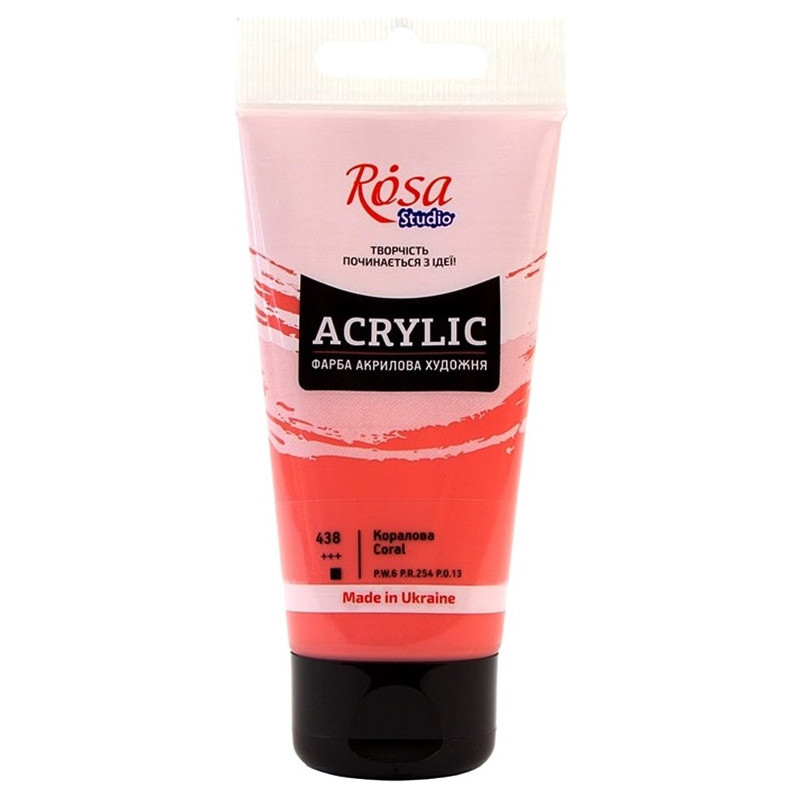 Farba akrylowa Rosa Studio 75ml CORAL 438