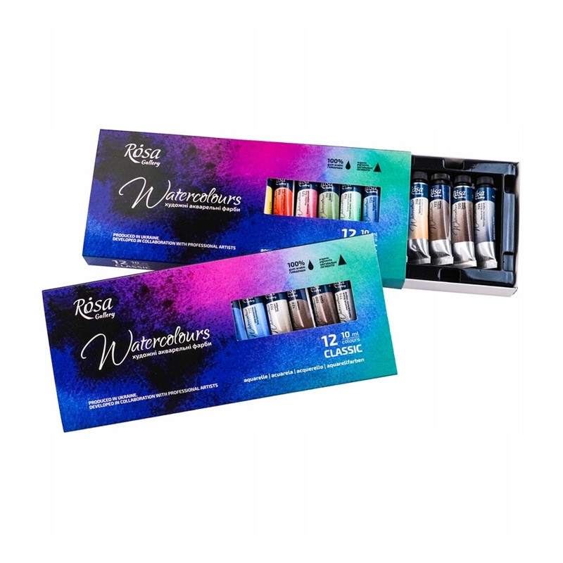 Farby akwarelowe w tubkach ROSA GALLERY 12kol. 10ml. 340107 KOH-I-NOOR