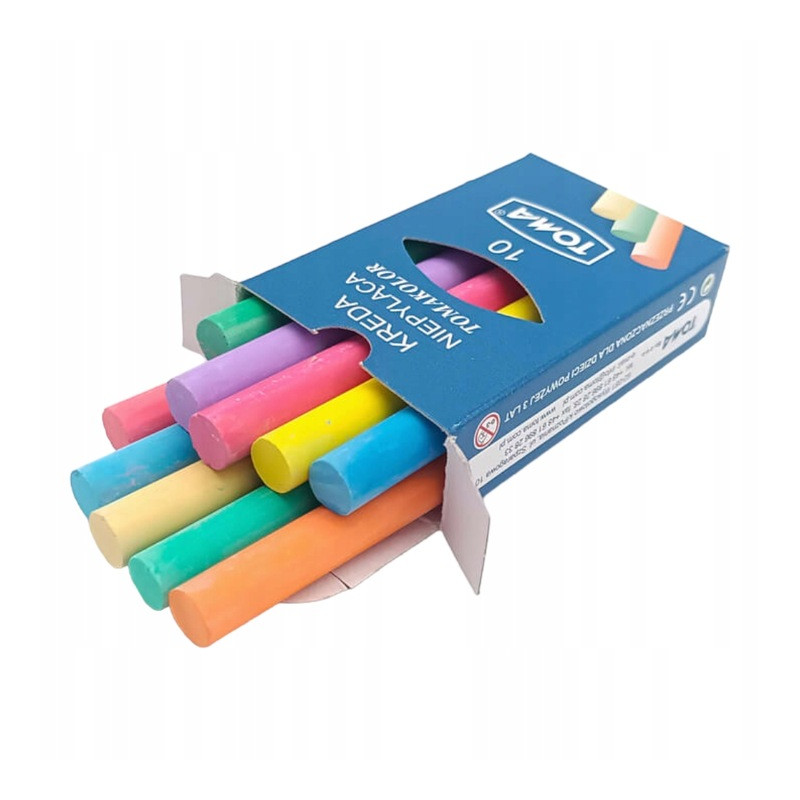 Kreda szkolna kolorowa 10szt 81201 TOMA