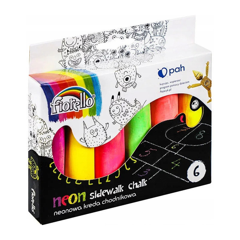 Kreda chodnikowa neonowa 6 kolorów 170-2599 FIORELLO