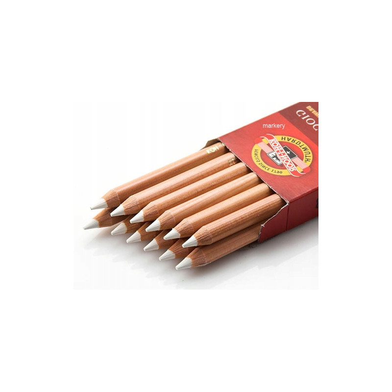 Kredka pastelowa GIOCONDA biała (12szt.)8801 KOH-I-NOOR