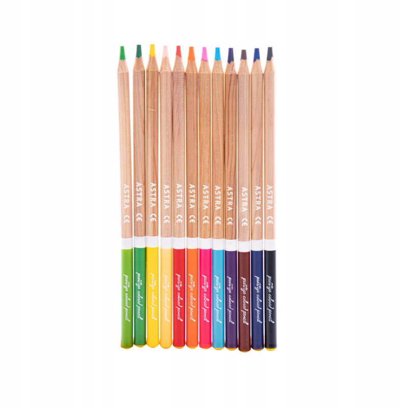 Kredki ołówkowe zestaw 12 kolorów metalowe pudełko 312117001 ASTRA