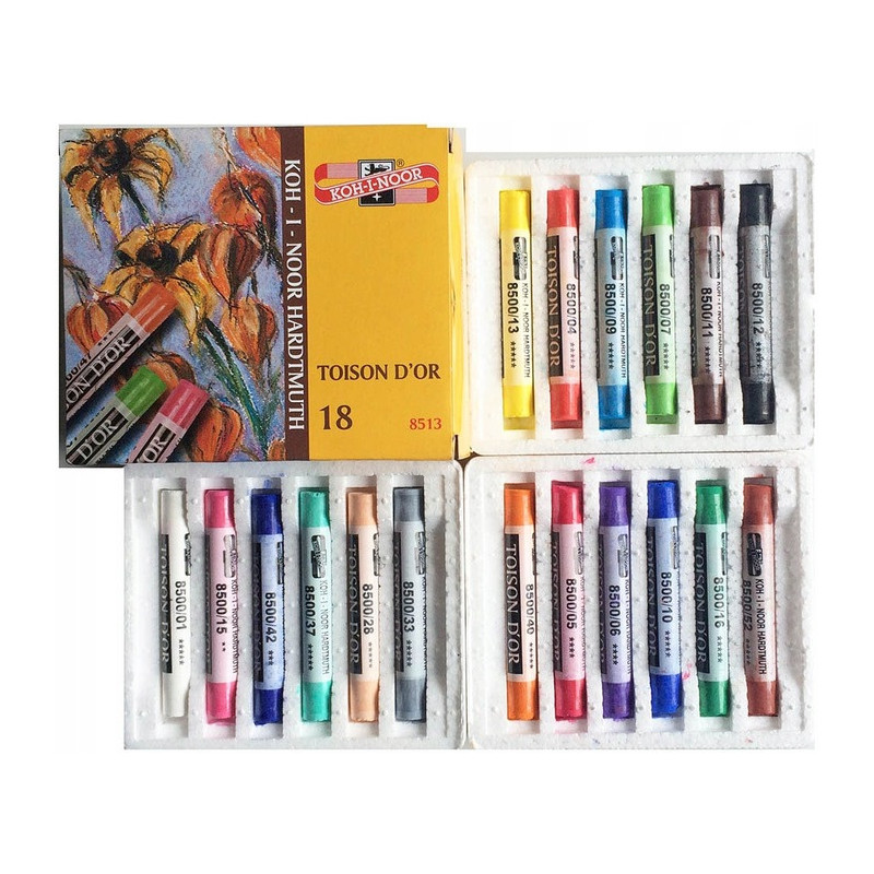 Kredki pastele suche 18 kolorów 8513 KOH-I-NOOR