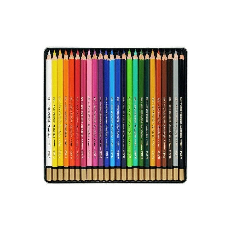 Kredki MONDELUZ 24 kol. opakowanie metalowe 3724 KOH-I-NOOR