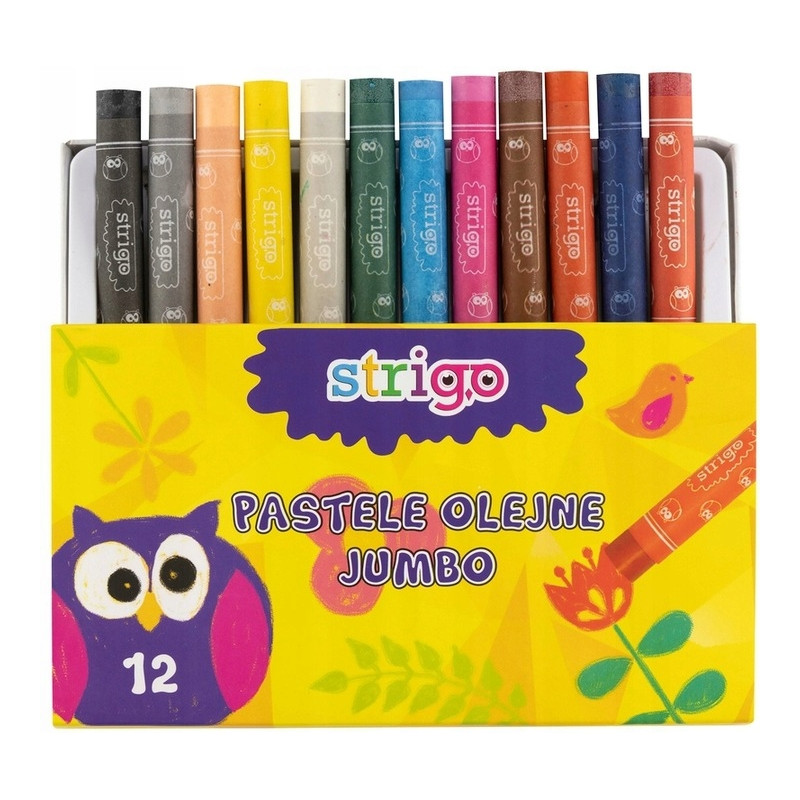 Pastele olejne JUMBO 12 kolorów STRIGO SSC029