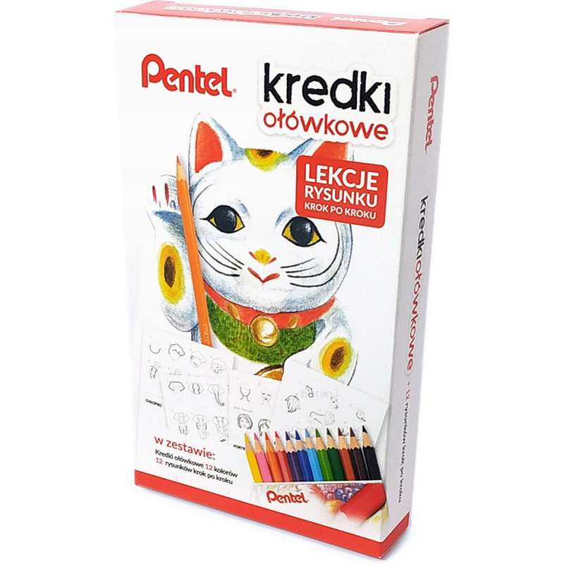 Kredki ołówkowe PENTEL 12 kolorów CB8-12