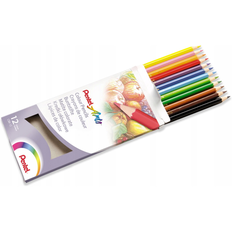 Kredki ołówkowe PENTEL 12 kolorów CB8-12