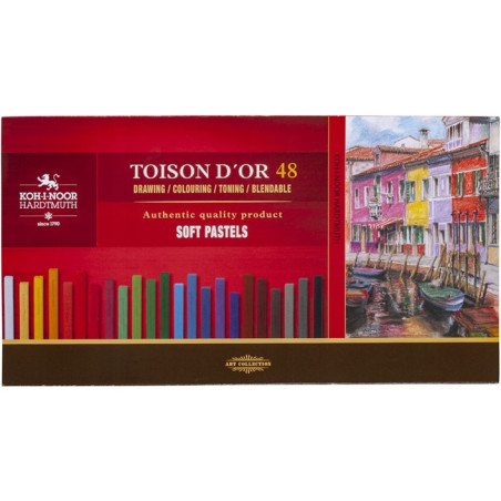 Kredki pastele suche w sztyfcie 7x7mm 48 kol. 8586 KOH-I-NOOR