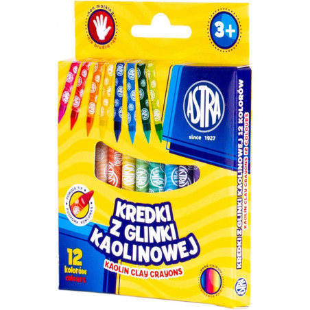 Kredki grafionowe z glinki kaolinowej 12 kolorów zestaw 316121005 ASTRA