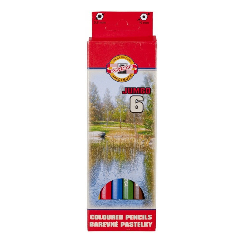 Kredki Omega Jumbo 6 kolorów 3371 KOH-I-NOOR
