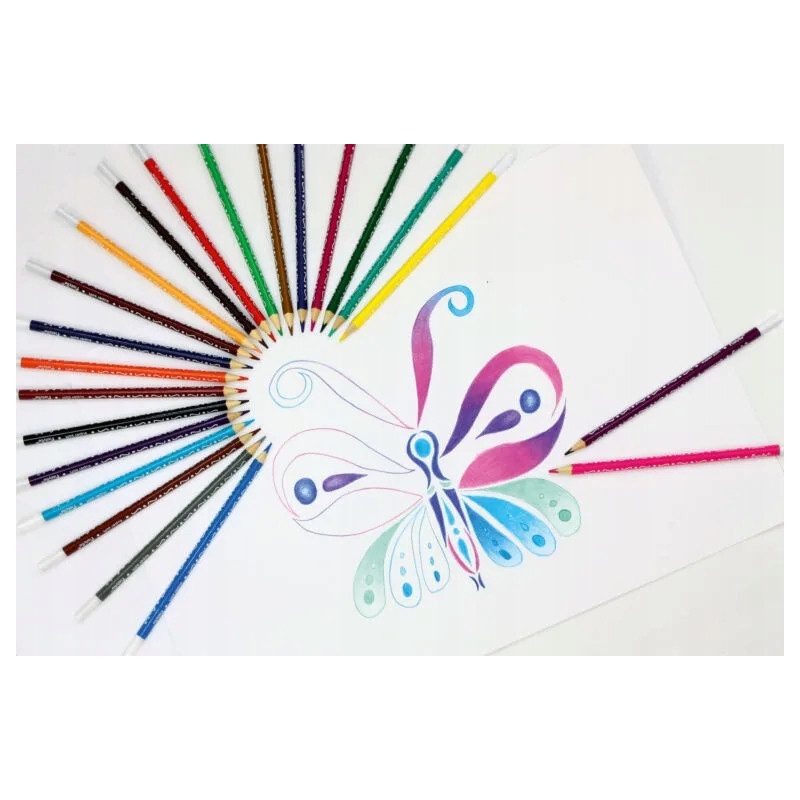 Kredki FIORELLO Super soft 24 kolorów trójkątna 170-2188