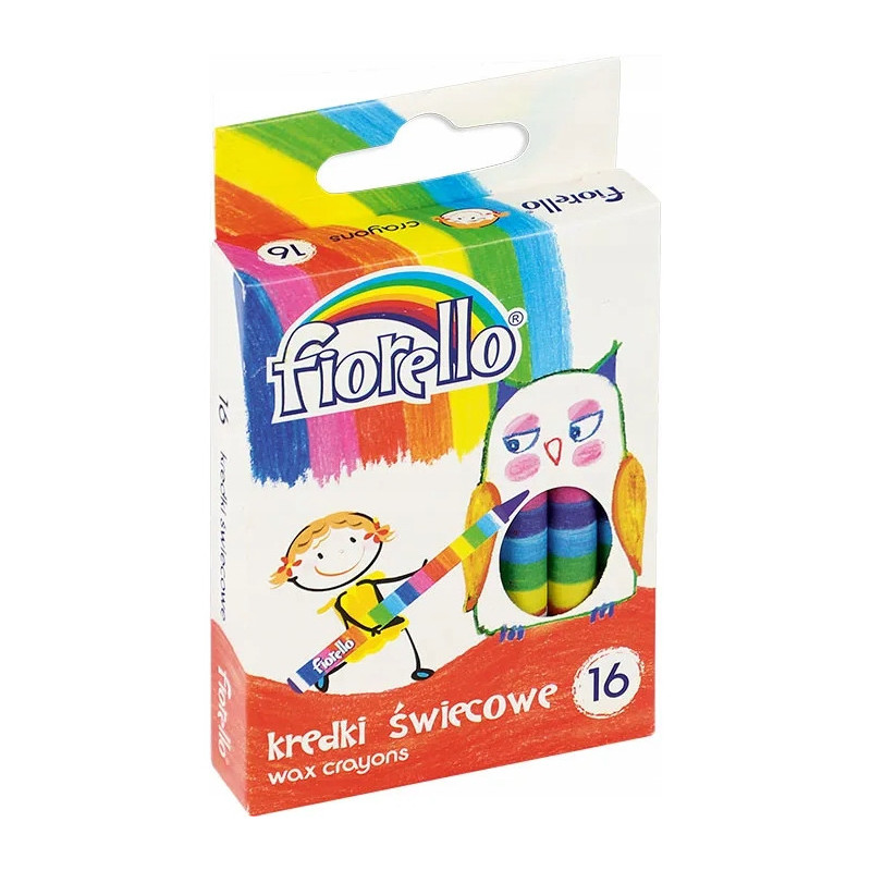 Kredki FIORELLO świecowe 16 kolorów 170-1385