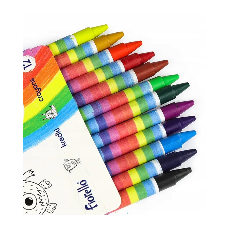 Kredki FIORELLO świecowe 12 kolorów 170-1383