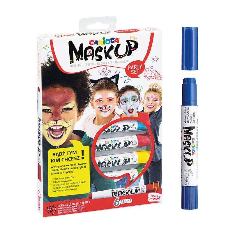 Kredki do twarzy CARIOCA MaskUP 6 kol. 170-2508