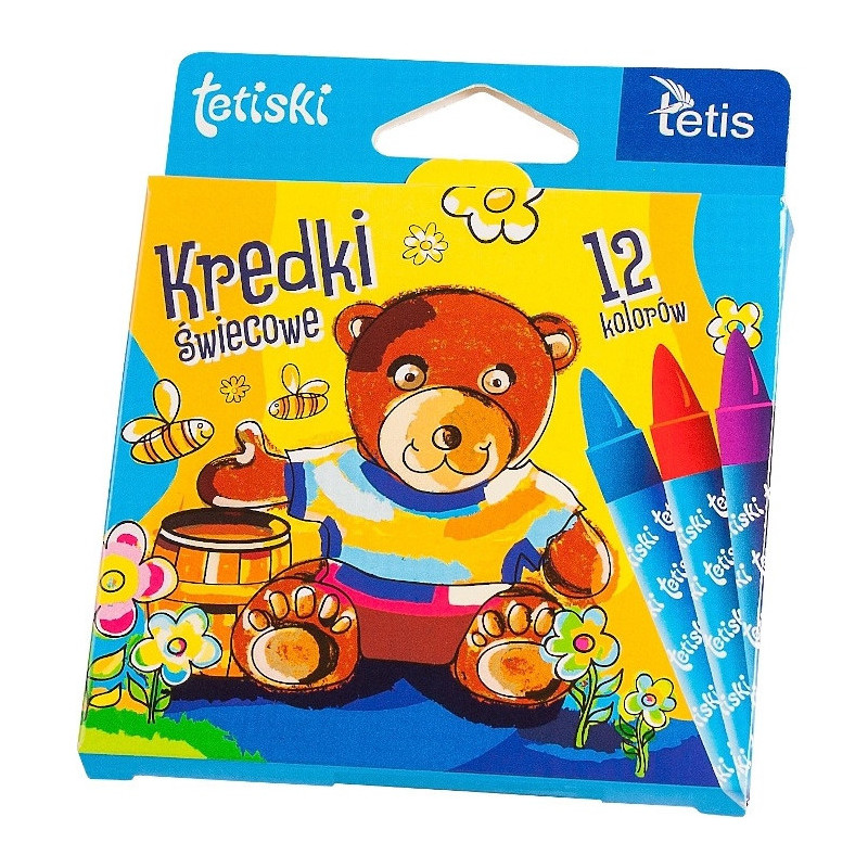Kredki TETISKI świecowe 12kol KT015-AB TETIS