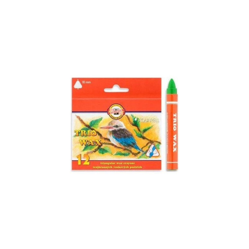 Kredki TRIO WAX JUMBO akwarel.12 kol. 8252/2 KOH-I-NOOR