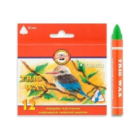 Kredki TRIO WAX JUMBO akwarel.12 kol. 8252/2 KOH-I-NOOR