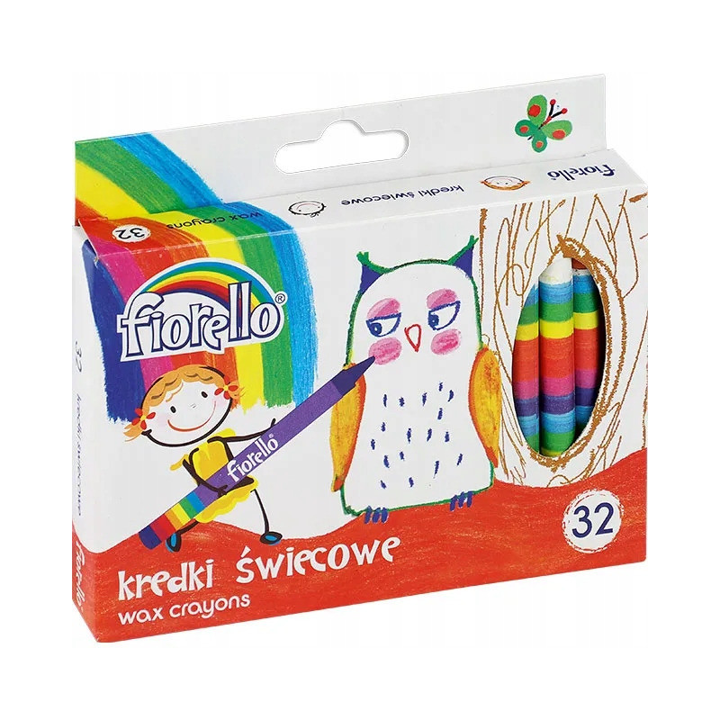 Kredki FIORELLO świecowe 32 kolorów 170-1387