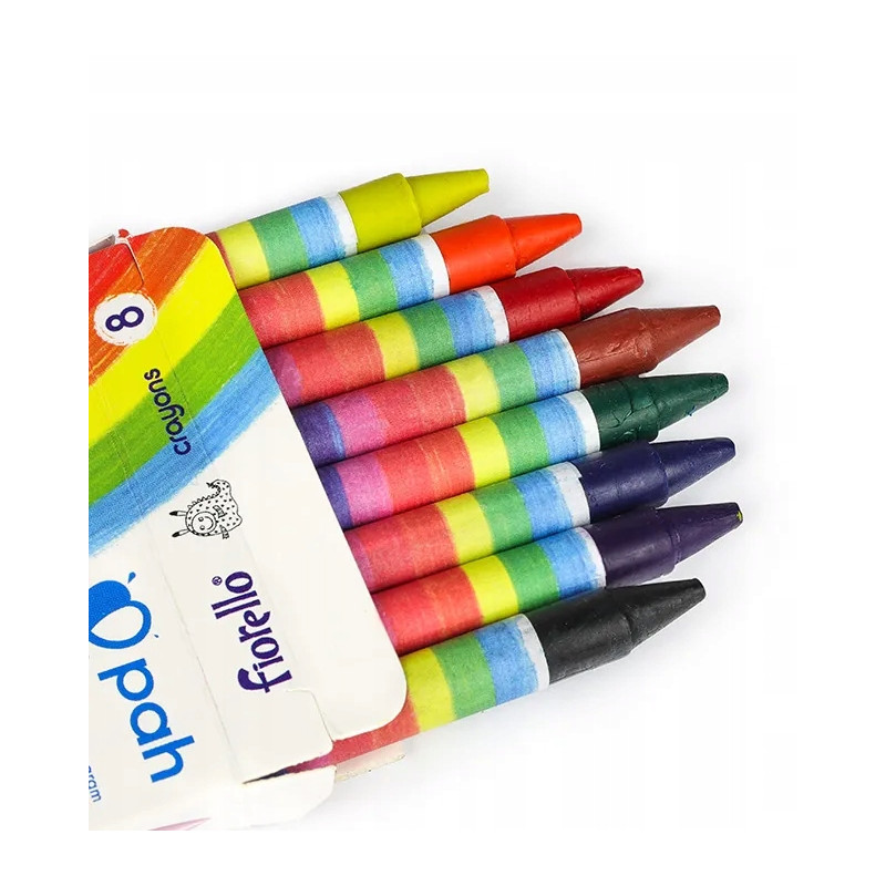 Kredki FIORELLO świecowe 8 kolorów 170-1382