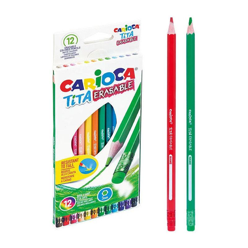 Kredki ołówkowe wymazywalne 12kol. TITA 170-2428