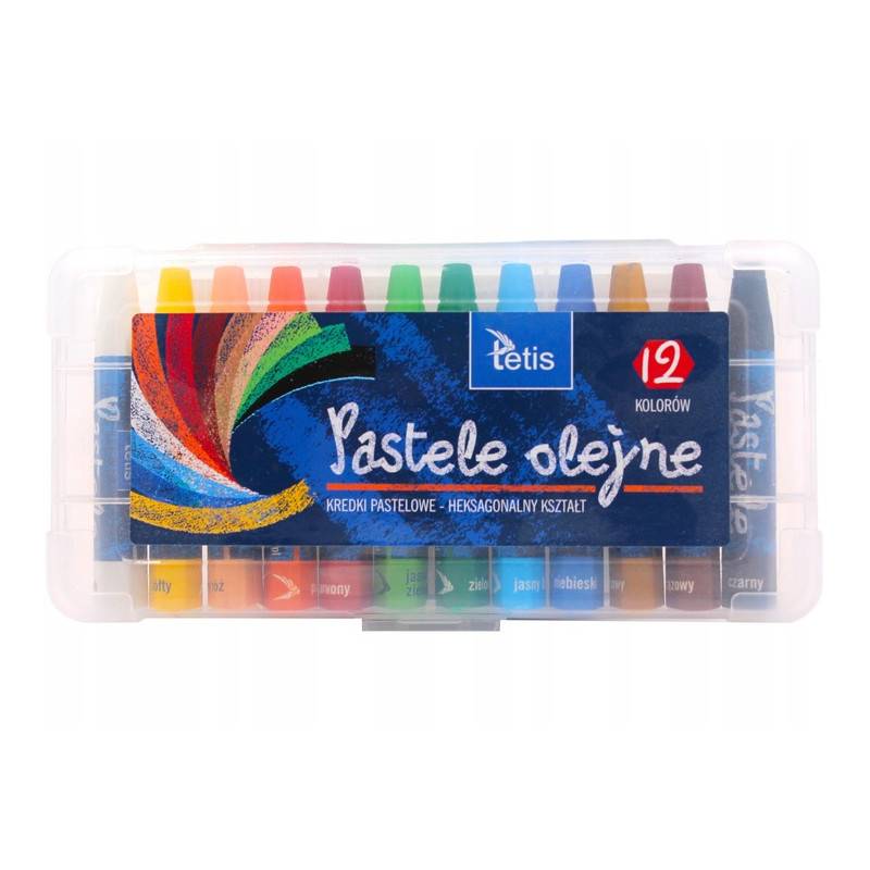 Kredki pastele olejne heksagonalne 12kol KT020-AB