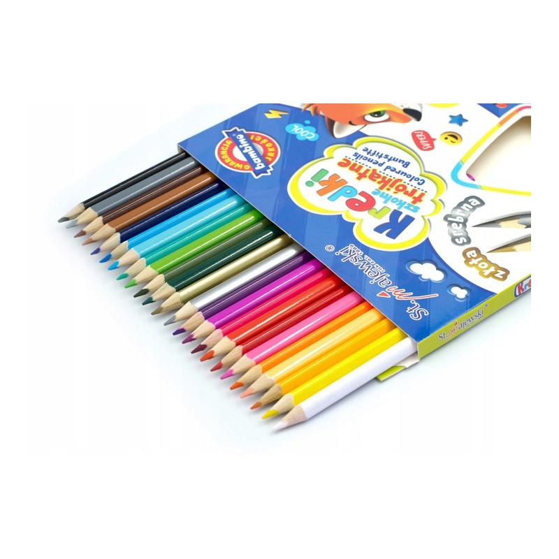 Kredki ołówkowe trójkątne Zestaw 24 kredek BAMBINO St.Majewski