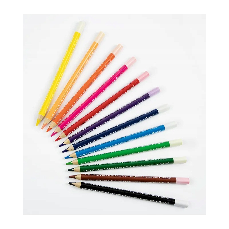 Kredki FIORELLO JUMBO Super soft 12 kolorów trójkątna JUMBO 170-2218