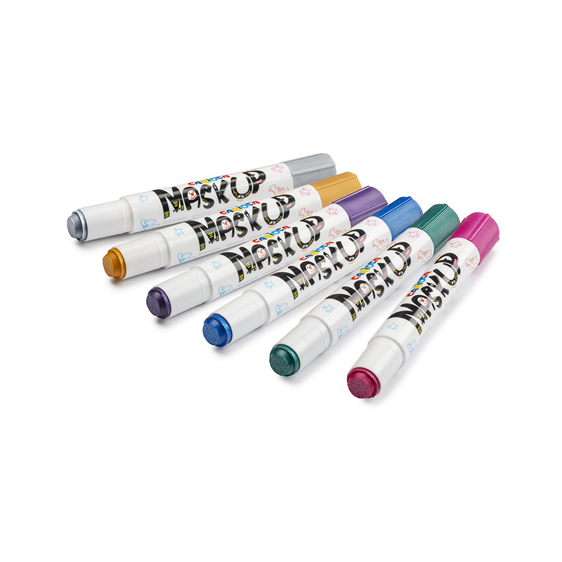 Kredki do twarzy CARIOCA MaskUP metaliczne 6 kolorów (43155) 170-2746