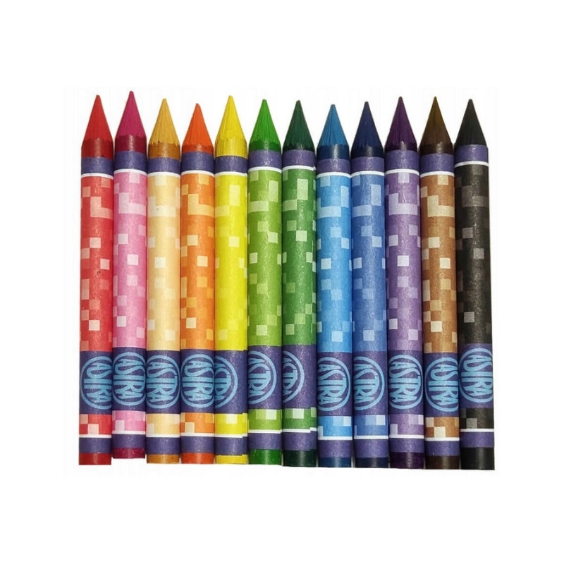 Kredki grafionowe z glinki kaolinowej 12 kolorów zestaw 316121009 ASTRA