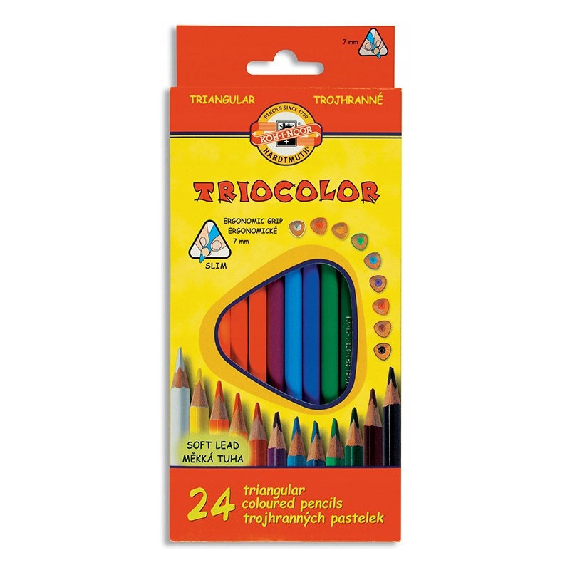 Kredki szkolne TRICOLOR TYGRYS 24 kol. 3134 KOH-I-NOOR