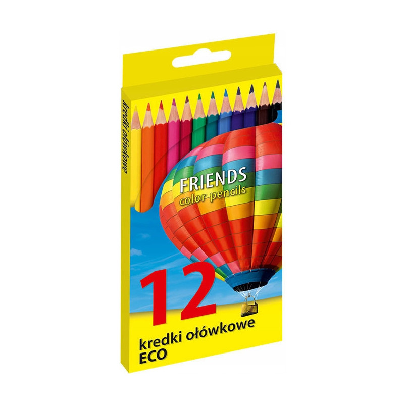 Kredki ołówkowe FRIENDS ECO 12 kolorów 170-2302