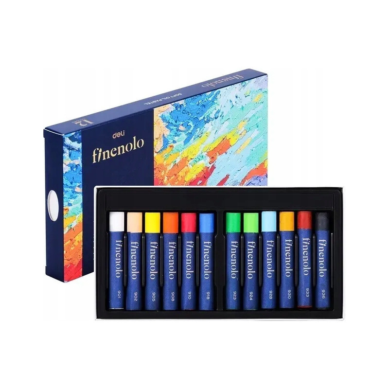 Pastele olejne FINENOLO 12 kolorów EC212-12 DELI